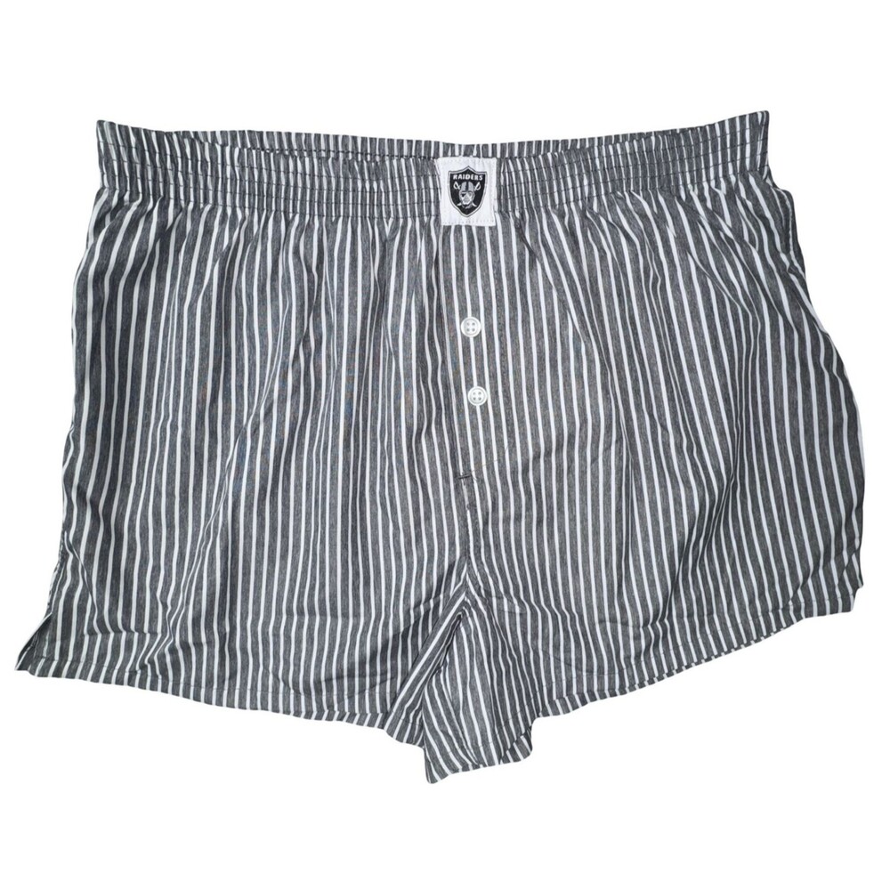 Las Vegas Raiders NFL Womens Small Boxer Shorts Oakland LA Gray White Grey New